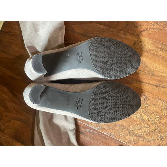 STUART WEITZMAN Taupe Suede OTK Boot Over the Knee SEXY Size 9 Heels / Shoes - Picture 2 of 4